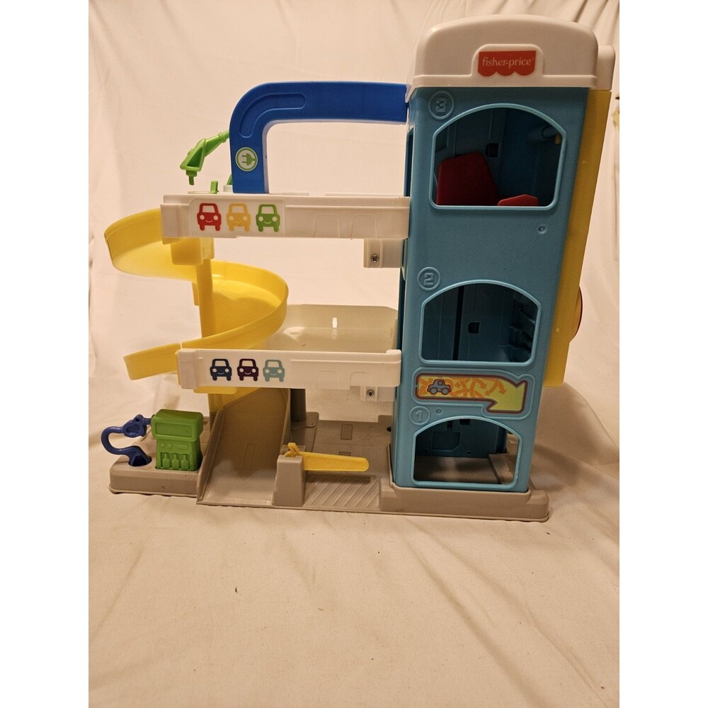 FISHER PRICE Toy Car Parking Garage Playaset Ramp 2018 Bell And Elevator Work